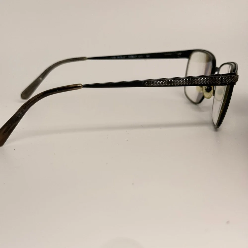 The Merle Eyeglass Frames Black Rectangular Textured Temple 53-17-140 BK